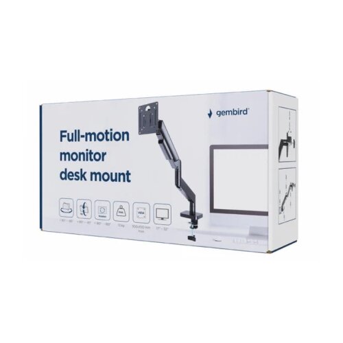Gembird MA-DA1-04 podesivi drzac za monitor, tilt, 17-32 max.10kg Black Cene