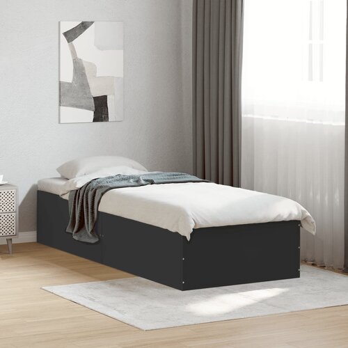 Furnova Posteljni okvir črn 100x200 cm inženirski les, (21936188) Slike