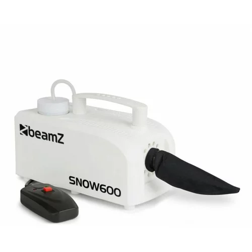 Beamz Snow 600, 600 W, Bela naprava za izdelavo snega, 0,25 l rezervoar, 5 m kabelsko daljinsko upravljanje