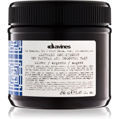 DAVINES Alchemic Conditioner Silver vlažilni balzam za intenzivnost barve las 250 ml Slike