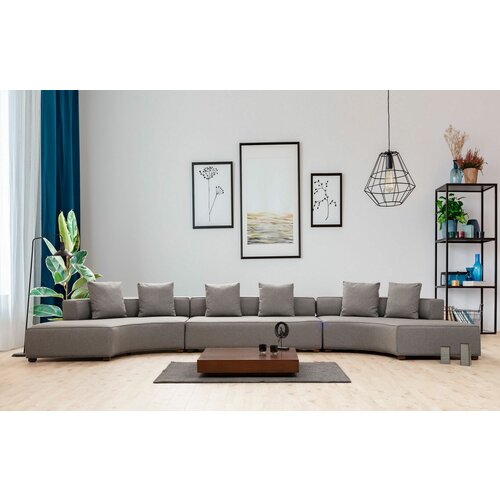 Gondol-3 (CHL-SOL-O3-CHL-SAĞ) - grey grey corner sofa Slike