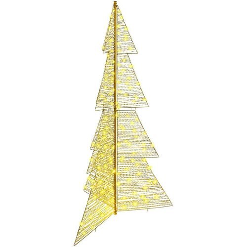 vidaXL Božično drevo med 240 LED Toplo bela 180 cm PET Cene