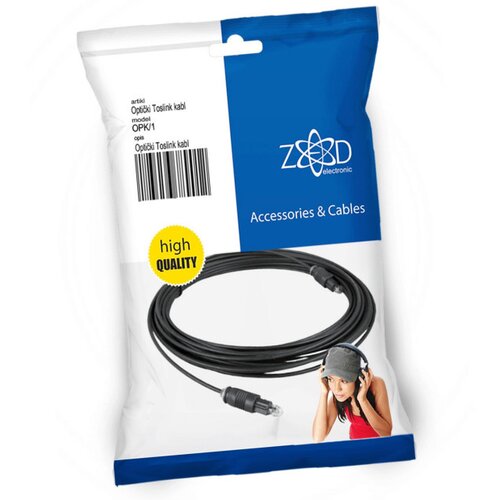 Zed_Electronic Optički Toslink kabel 1.0 metar, ekstra kvalitet - OPK/1 Cene