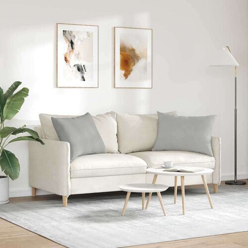 VidaXL jastučići za sofu 2 pcs svijetlo siva 70 x 50 cm tkanina Slike