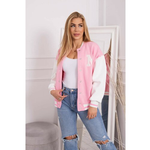 Kesi Insulated sweatshirt baseball light pink Slike