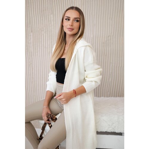 Kesi Ecru cardigan hooded sweater Cene