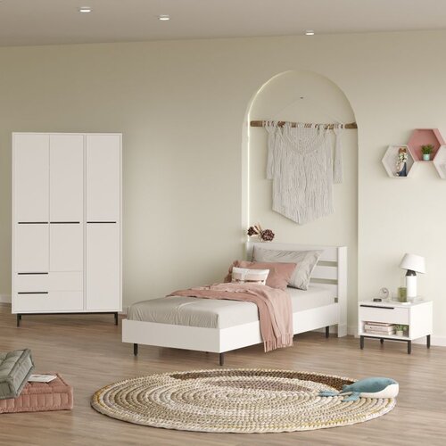 Hanah home ON23-W white young room set Cene