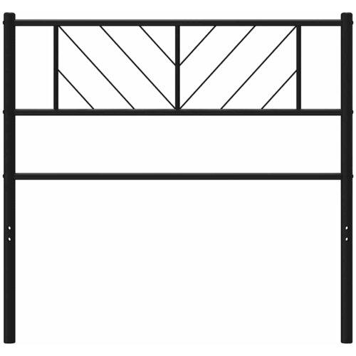  Metalno zamjensko uzglavlje crno 75 cm Slike