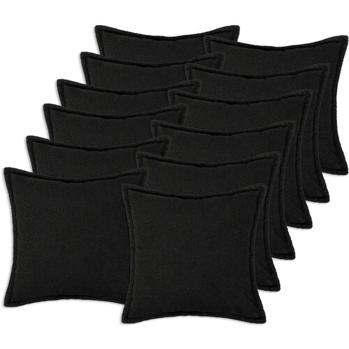  Presvlaka za jastuk 12 pcs HOUTEN Crna 50 x 50 cm Bouclé Cene