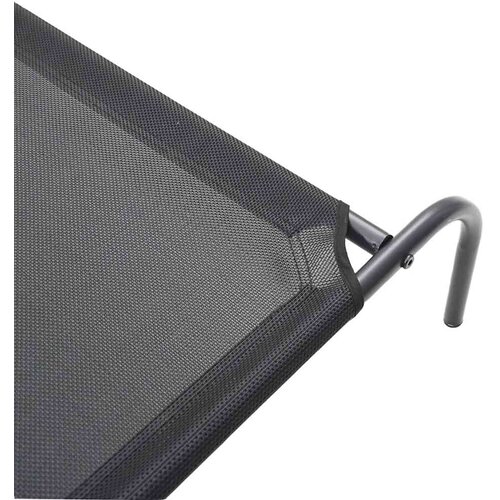  Povi&amp;scaron;eni krevet za pse crni 130x80x20 cm tekstil i čelik Slike