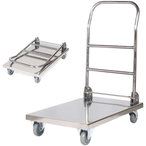 Royal Catering Zložljiv jeklen platformni voziček HoReCa platforma 70x52cm, (21831724) Slike