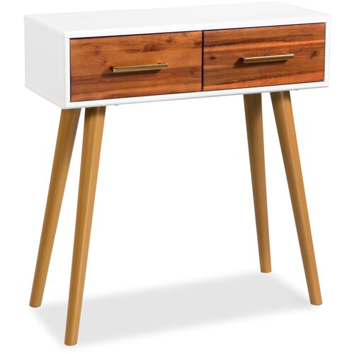 VidaXL Konzolna mizica iz trdnega akacijevega lesa 70x30x75 cm Slike