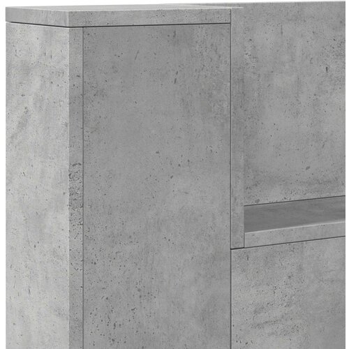  Uzglavlje Betonski sivi 200 x 16,5 x 103,5 cm Konstruirano drvo Slike