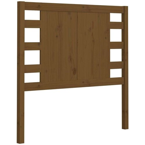  Uzglavlje smeđa boja meda 81 x 4 x 100 cm od masivne borovine Slike