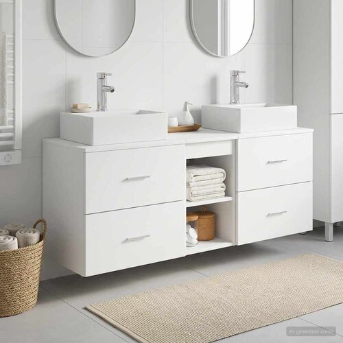  Set ormarića za kupaonicu 3 kom. Bijela 49,5 x 41 x 62,5 cm Cene