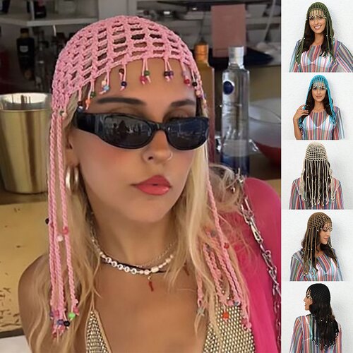 INF Bohēmijas pludmales cepure Pink, (21685602) Slike