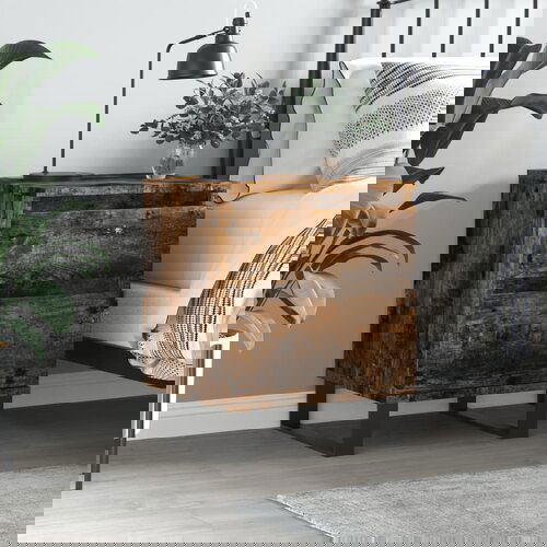 The Living Store Nočna omarica dimljen hrast 40x35x50 cm inženirski les - Nočna Omarica, (21568413) Cene