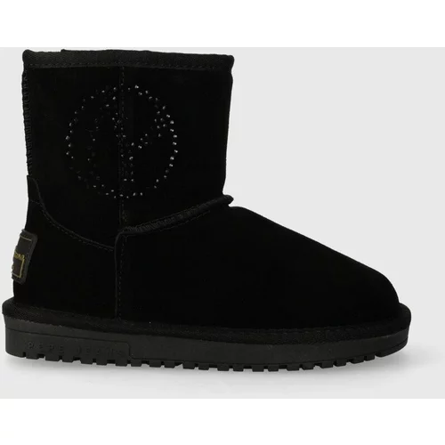 PepeJeans Dječje cipele za snijeg od brušene kože boja: crna