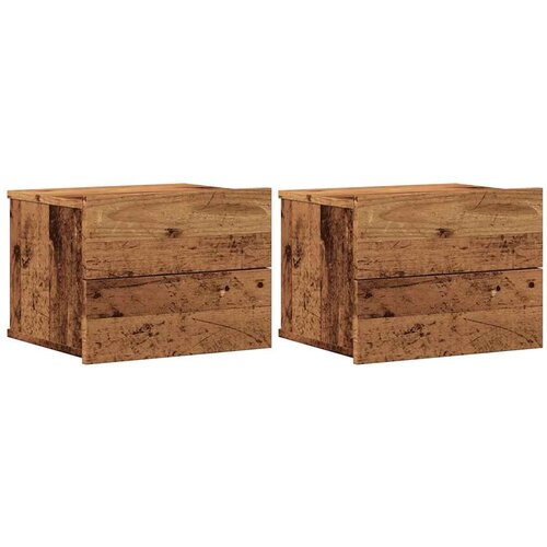 Maison Chic Stenski Dvo delni komplet Nočne omarice - Nočne mize starinski les 40x32x30 cm, (21690419) Cene