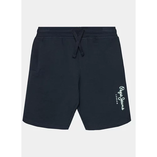 PepeJeans Športne kratke hlače New Eddie Short PB800787 Mornarsko modra Regular Fit