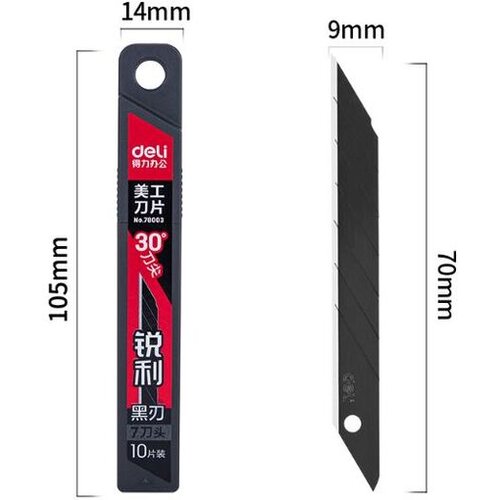 Deli Sečiva za skalpel pod uglom 30 stepeni extra o&scaron;tri 9mm 1/10 78003 Cene
