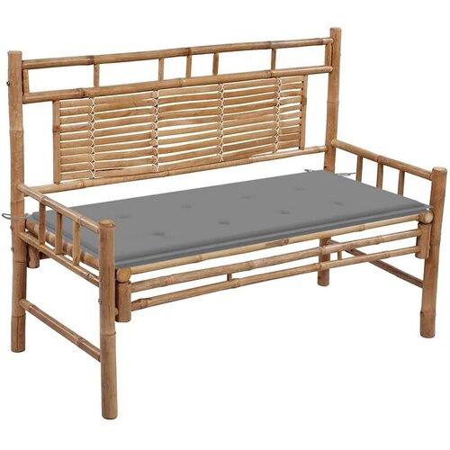  Klupa s jastukom 120 cm od bambusa Slike