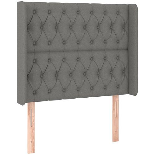  LED uzglavlje tamnosivo 93 x 16 x 118/128 cm od tkanine Slike