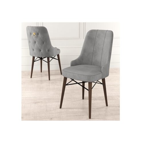 Hanah home Pare set stolica, 46x94x46 cm, 6 dijelova, Smeđe-siva Cene