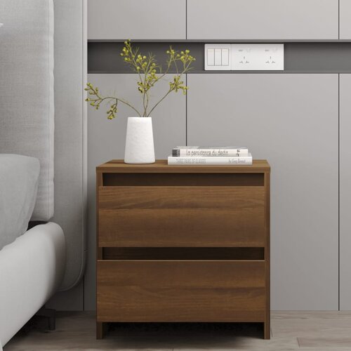 VidaXL noćni ormarić boja smeđeg hrasta 45 x 34,5 x 44,5 cm od iverice Slike