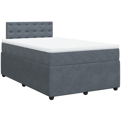 vidaXL Krevet box spring s madracem tamnosivi 120 x 190 cm bar&scaron;un Cijene