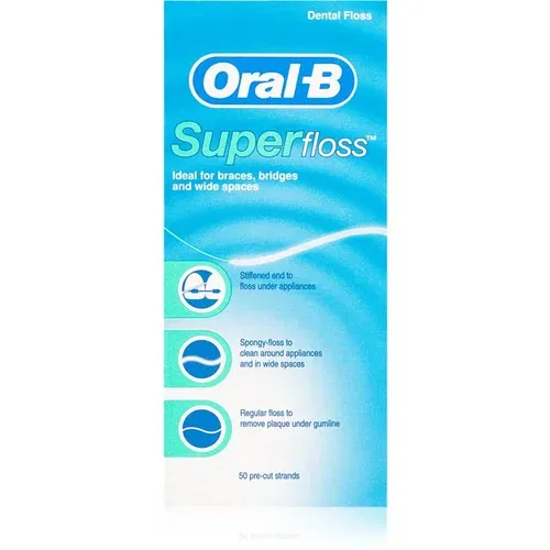 Oral-b super floss zobna nitka za zobne aparate in implantante 1 ks unisex