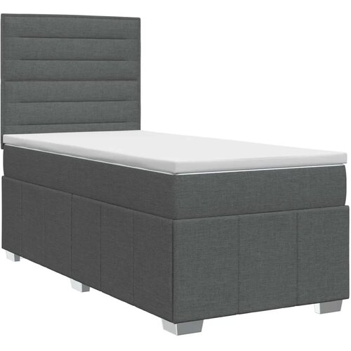  Boxspring krevet s madracem Tamnosiva 90 x 200 cm Tkanina - Tamnosiva 90 x 200 cm Dizajn linija Slike