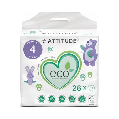 Attitude Bio Baby pelene - Veličina 4 (7-18 kg)