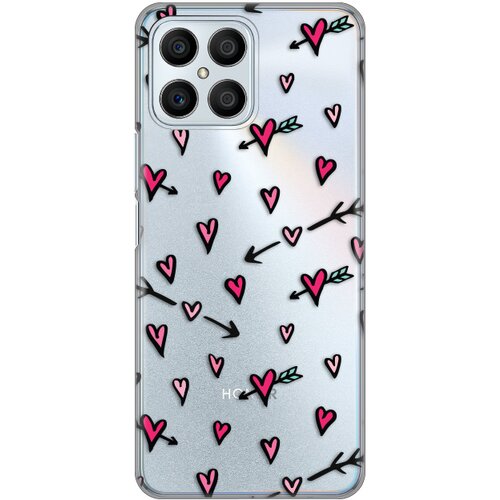 maska silikonska print skin za honor X8 heart pattern Slike