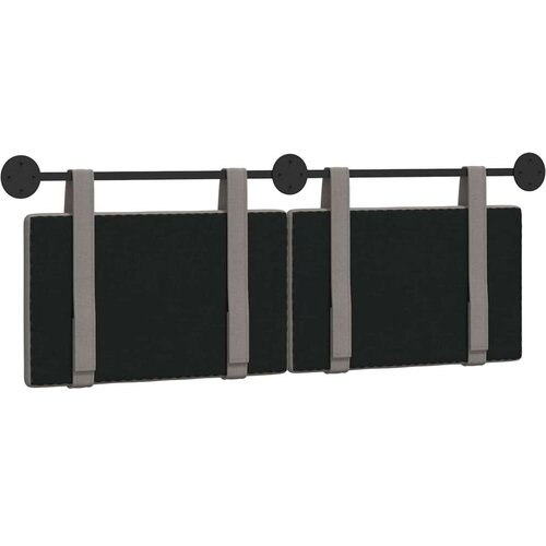  Držeće uzglavlje Zidne Sivo-smeđa 150 x 55 x 5 cm tkanina - Sivo-smeđa 140 cm bez LED svjetla Slike