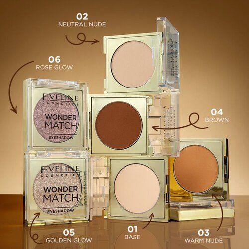 Eveline Cosmetics Wonder Match senčila za oči odtenek 06 Rose Glow 3 g Slike