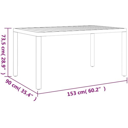 VidaXL 7-dijelni vrtni blagovaonski set crni aluminijski Slike