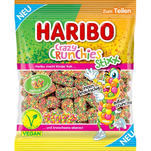 Haribo Crazy Crunchies Stixx - 160 g Slike
