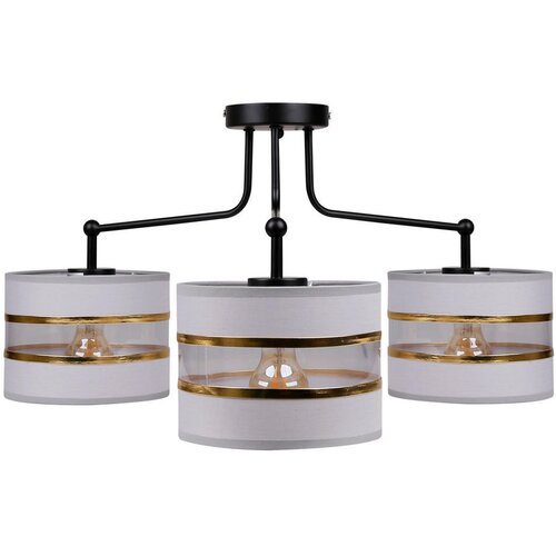 Candellux Lighting Bela stropna svetilka s tekstilnim senčnikom ø 20 cm Andy – Cene