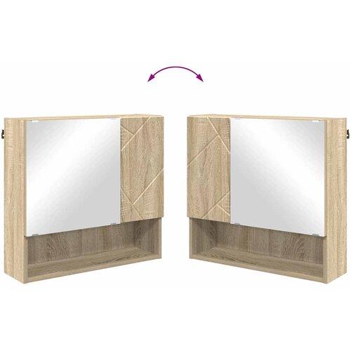  Ogledalo ormar Sonoma hrast 59 x 17 x 55 cm Konstruirano drvo Slike
