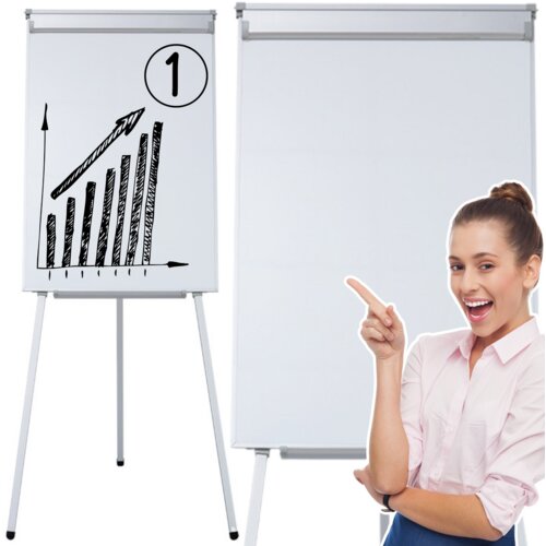 Magnetic Flipchart Board on a Tripod White 70x100cm Cijene