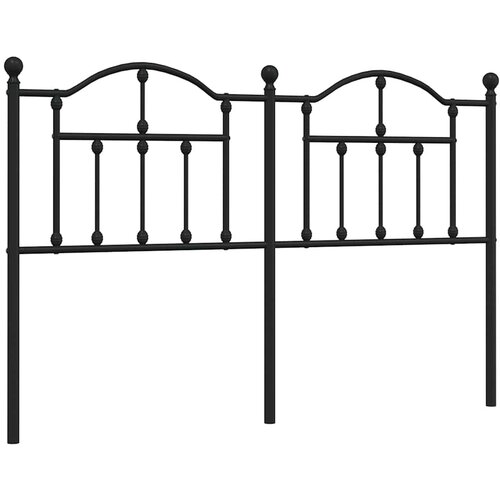 Maison Chic Kovinsko posteljno vzglavje - Vzglavna omarica črno 135 cm, (22077108) Cene