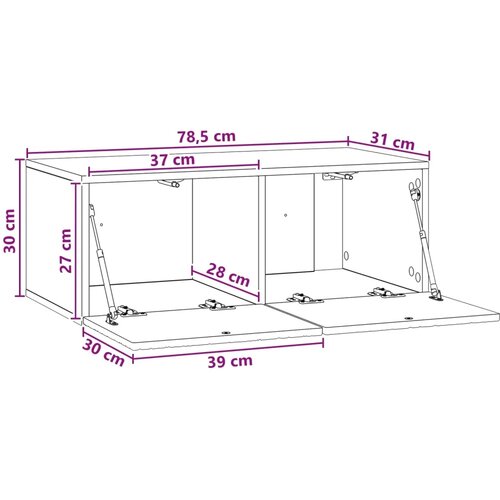  TV ormar za zid 78 5 x 31 cm Bijela Konstruirano drvo Zidne - Bijela 78 5 x 31 cm Slike