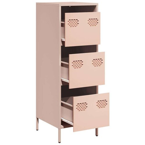 VidaXL Visoka omara roza 39x35x103,5 cm jeklo Slike