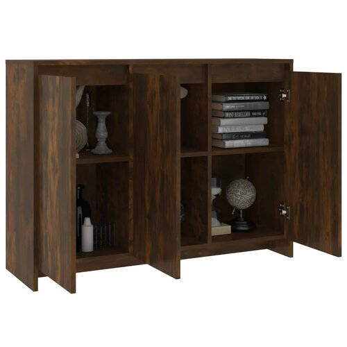  Komoda boja dimljenog hrasta 102x33x75 cm od konstruiranog drva Slike