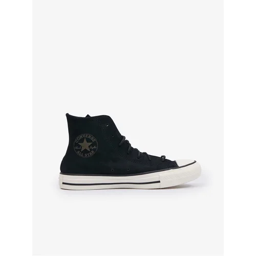 Converse Black Women's Leather Ankle Sneakers Chuck Taylor All Sta - Ladies