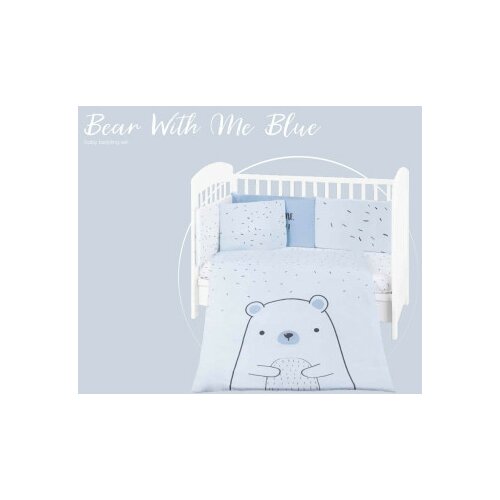 Kikka Boo posteljina sa ogradicom 6 pcs 60/120 Bear with Me blue ( KKB60115 ) Slike