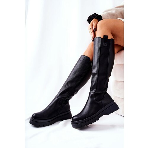 Kesi Warmed leather boots Black Panaris Slike