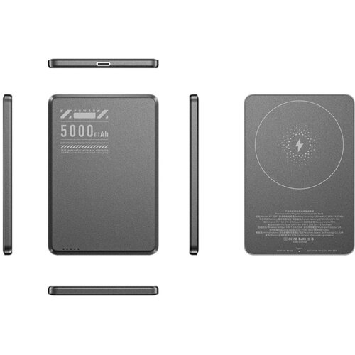  Power Bank Mag Charger 5000mAh PD20W+15W titanium natural Slike
