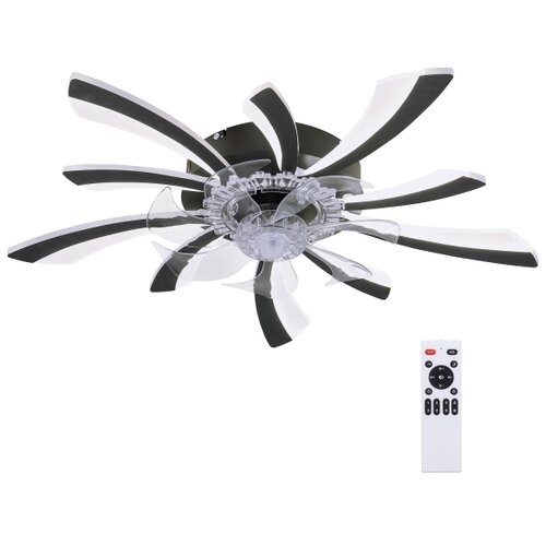  Brilagi-LED Prigu&amp;scaron;iva svetiljka sa ventilatorom LED/50W/230V 3000-6500K crna + daljinski upravljač Slike